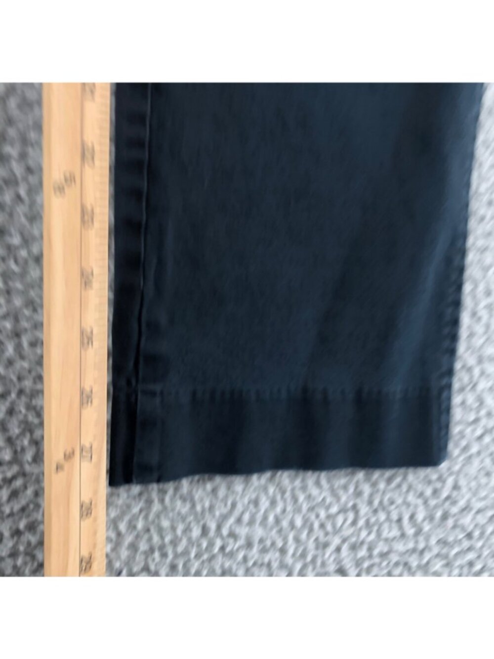 Talbots Pants Womens 6 Black Curvy Stretch Denim Zip Pockets Ankle Tapered Leg - Picture 9 of 11